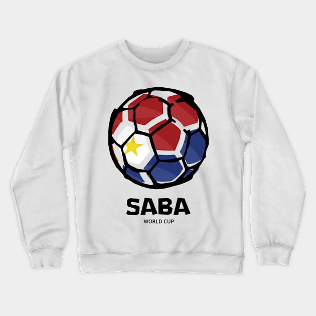 Saba Football Country Flag Crewneck Sweatshirt by KewaleeTee